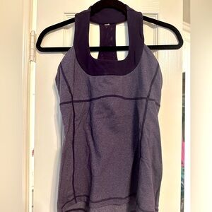 Lululemon tank top; grayish navy